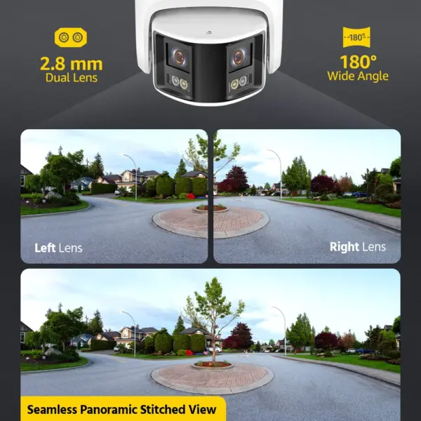 ANNKE 6MP DUO POE Dual Lens 180° Wide View Outdoor Video Camera,6MP AI Human Detect,6MP Security Camera 2 Way Audio CCTV Camera - Image 2