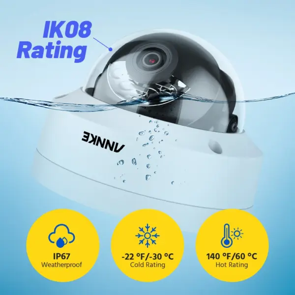 ANNKE 4K IP Camera UHD IK10 Vandal-Poof PoE Camera Outdoor Indoor Security Camera Audio Recording Surveillance Camera - Image 6