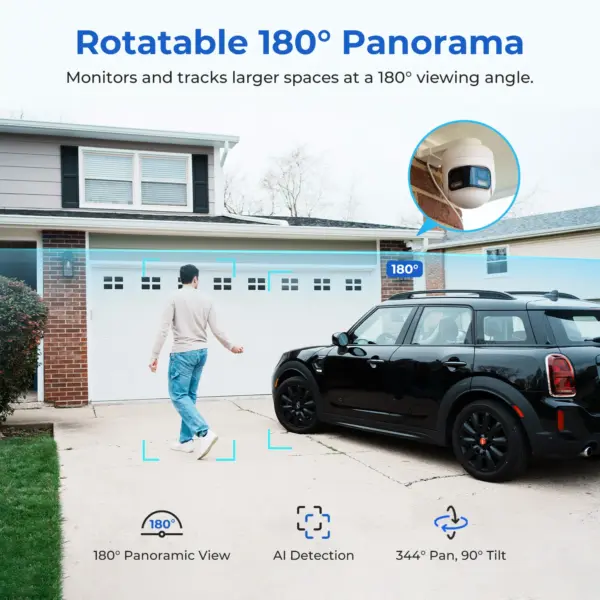 IMILAB New 3.5K 180° Panorama Outdoor Camera PTZ Security Cam for Home Dual lens Color Night Vision Adapt MiHome - EC6 Panorama - Image 3