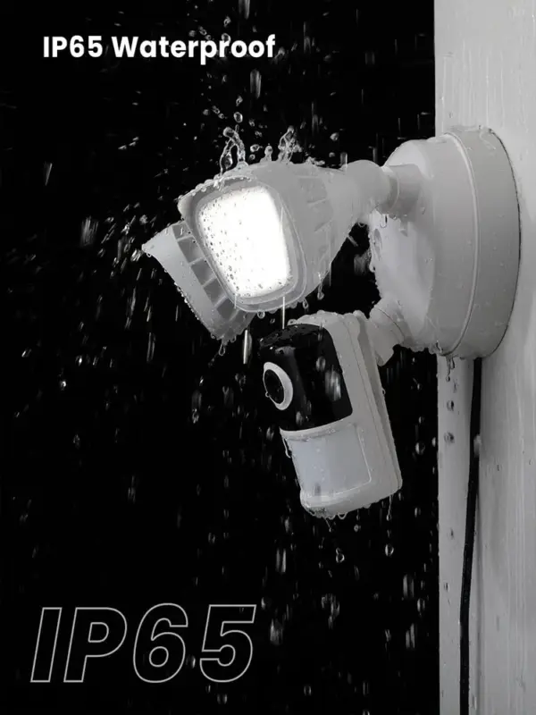 ieGeek 2K Wired Floodlight Security Camera, Outdoor with Motion Sensor Cam,Color Night Vision, 110dB Siren, 2 Way Audio - Image 5