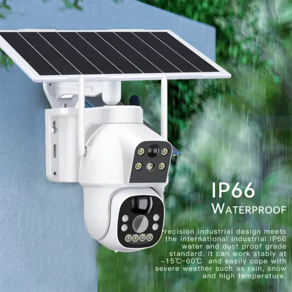 Wireless Solar Powered IP Camera Dual Lens Night Vision Full Color Outdoor Waterproof Security Surveillance Indoor Wifi Home Cam - Image 2