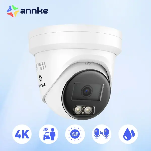 ANNKE 4K IP Camera Full Color Night Vision Network Security Cam Outdoor Two-way Audio IP67 8MP POE CCTV Surveillance Video Cam