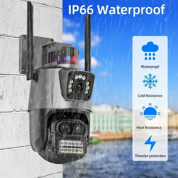 ICsee 12MP 6K WiFi Camera Outdoor Three Lens Dual Screens 8X PTZ Zoom CCTV Video Auto Tracking Security Protection Surveillance - Image 6