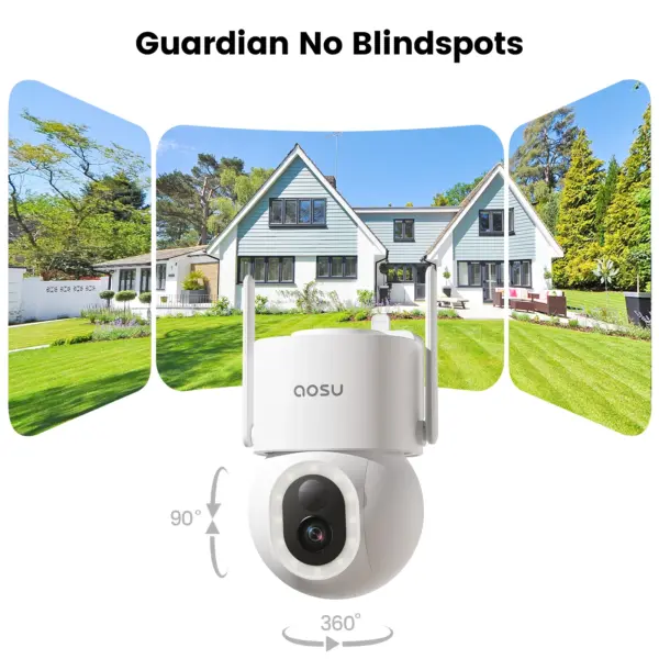 AOSU 9200mAh 5MP PTZ Solar Cameras Wireless Outdoor AI Detection Wifi Security Camera Color Night Vision 2-Way Audio CCTV Camera - Image 2